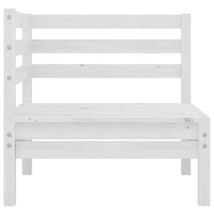 vidaXL 3-Piece Garden Lounge Set Solid Pine Wood White