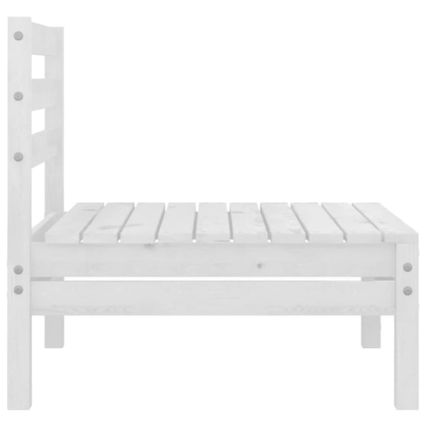 vidaXL 3-Piece Garden Lounge Set Solid Pine Wood White