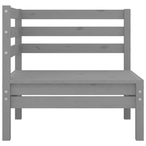 vidaXL 3-Piece Garden Lounge Set Solid Pine Wood Grey