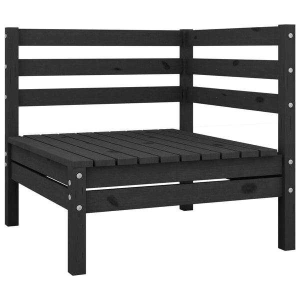 vidaXL 3-Piece Garden Lounge Set Solid Pine Wood Black