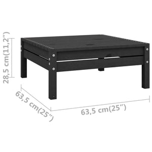 vidaXL 3-Piece Garden Lounge Set Solid Pine Wood Black