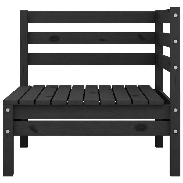 vidaXL 3-Piece Garden Lounge Set Solid Pine Wood Black