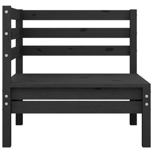 vidaXL 3-Piece Garden Lounge Set Solid Pine Wood Black