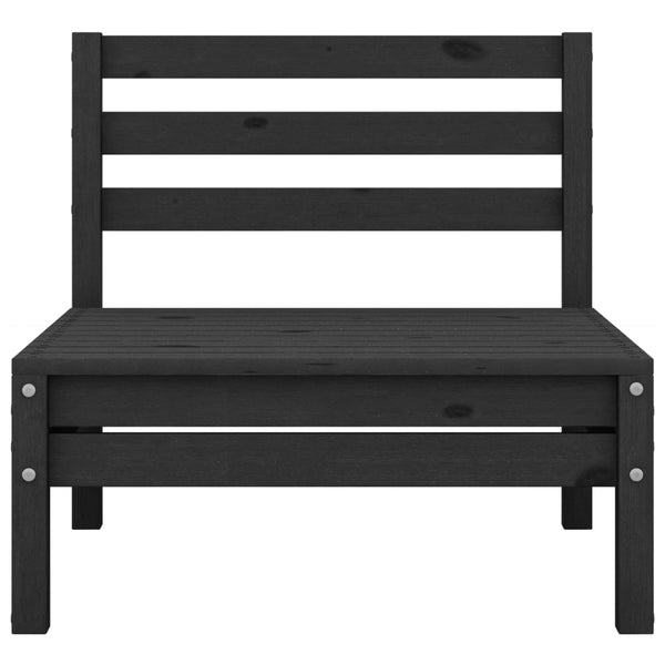 vidaXL 3-Piece Garden Lounge Set Solid Pine Wood Black
