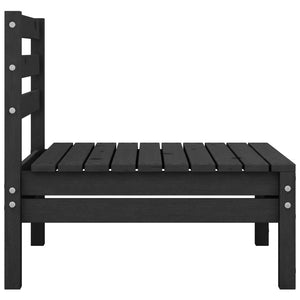 vidaXL 3-Piece Garden Lounge Set Solid Pine Wood Black