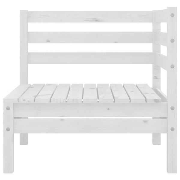 vidaXL 3-Piece Garden Lounge Set Solid Pine Wood White