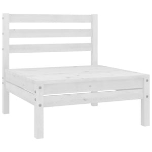 vidaXL 3-Piece Garden Lounge Set Solid Pine Wood White