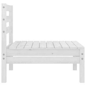 vidaXL 3-Piece Garden Lounge Set Solid Pine Wood White