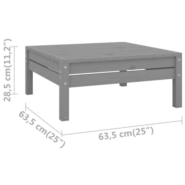 vidaXL 4-piece Garden Lounge Set Solid Pine Wood Grey