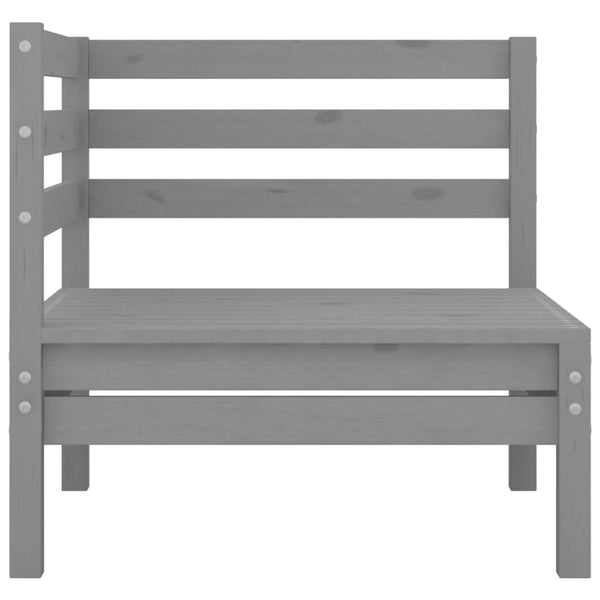vidaXL 4-piece Garden Lounge Set Solid Pine Wood Grey