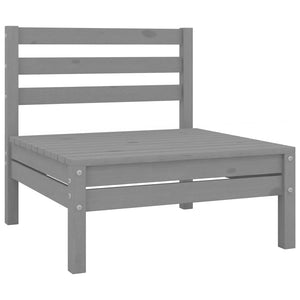 vidaXL 4-piece Garden Lounge Set Solid Pine Wood Grey