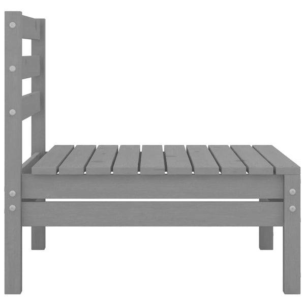 vidaXL 4-piece Garden Lounge Set Solid Pine Wood Grey