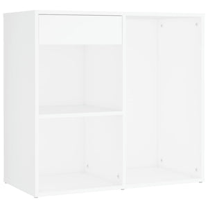 vidaXL LED Dressing Table with Cabinet White Engineered Wood