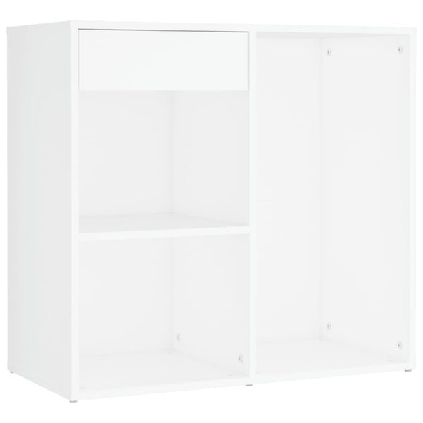 vidaXL LED Dressing Table with Cabinet White Engineered Wood