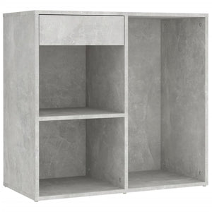 vidaXL LED Dressing Table with Cabinet Concrete Grey Engineered Wood