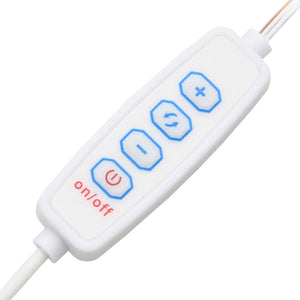 vidaXL LED Dressing Table with 2 Cabinets White Engineered Wood