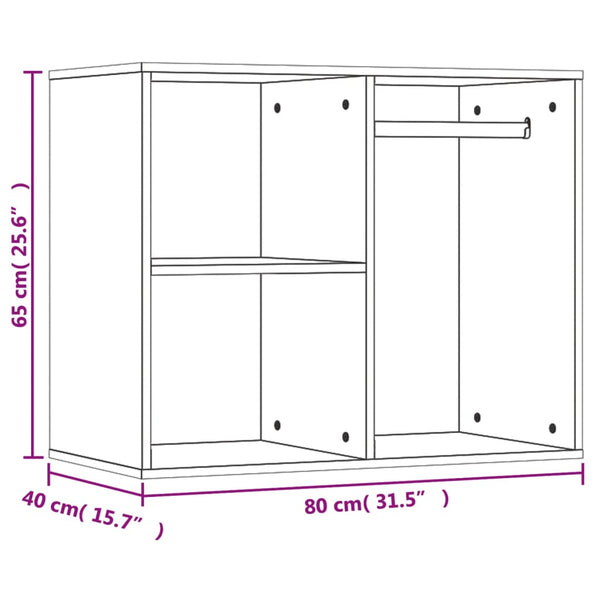 vidaXL LED Dressing Table with 2 Cabinets White Engineered Wood