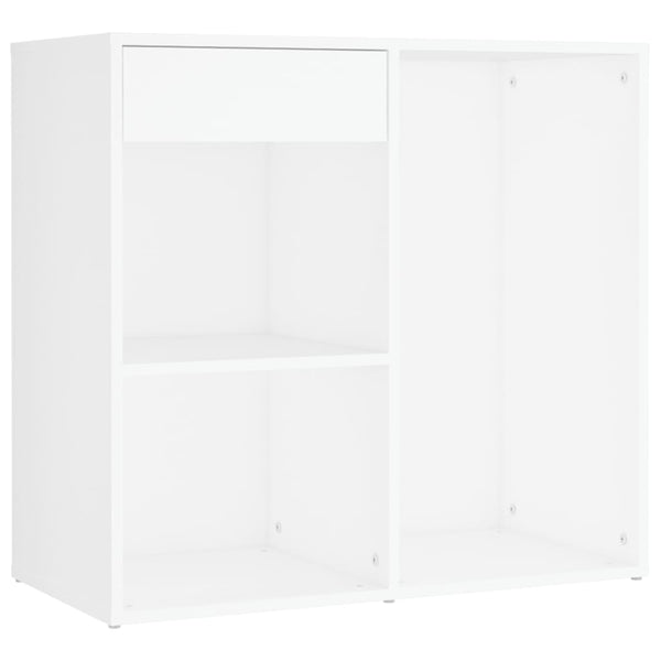 vidaXL LED Dressing Table with 2 Cabinets White Engineered Wood