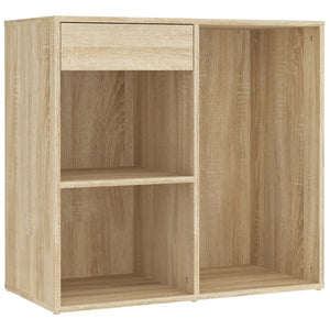 vidaXL LED Dressing Table with 2 Cabinets Sonoma Oak Engineered Wood