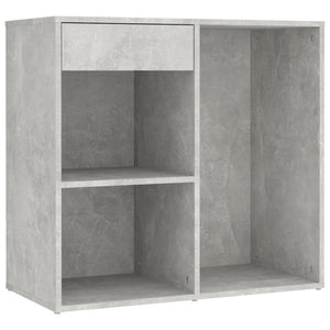 vidaXL LED Dressing Table with 2 Cabinets Concrete Grey Engineered Wood