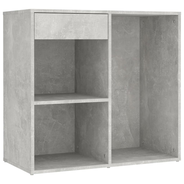 vidaXL LED Dressing Table with 2 Cabinets Concrete Grey Engineered Wood