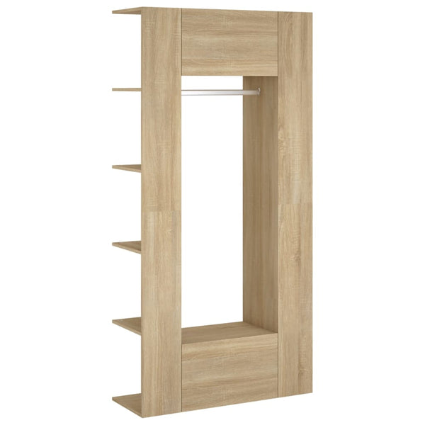 vidaXL Hallway Cabinets 2 pcs Smoked Oak Engineered Wood