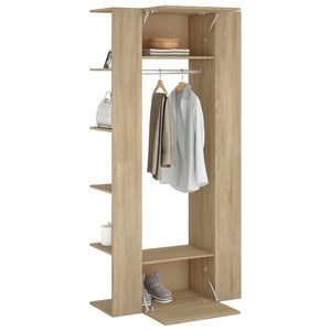 vidaXL Hallway Cabinets 2 pcs Smoked Oak Engineered Wood