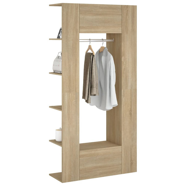 vidaXL Hallway Cabinets 2 pcs Smoked Oak Engineered Wood