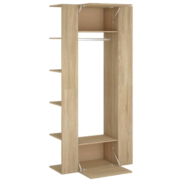 vidaXL Hallway Cabinets 2 pcs Smoked Oak Engineered Wood