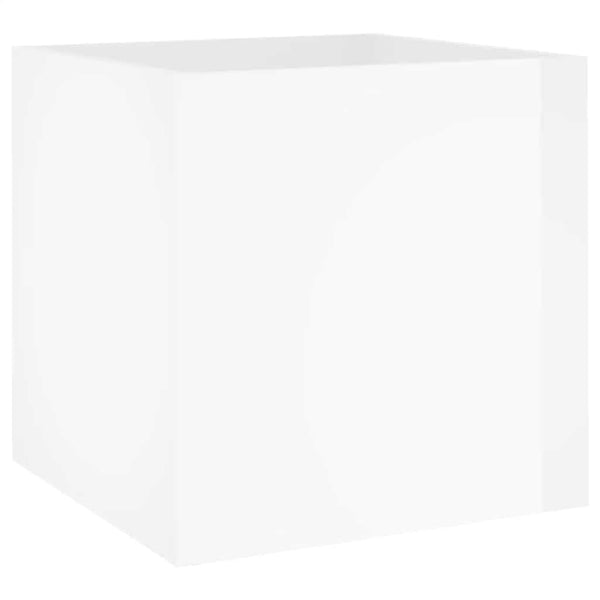vidaXL Hallway Furniture Set High Gloss White Engineered Wood