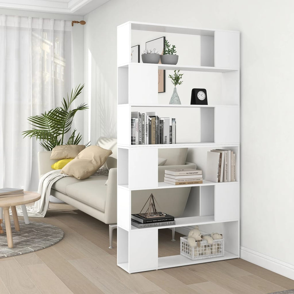 vidaXL Bookcase Room Divider White 100x24x188 cm