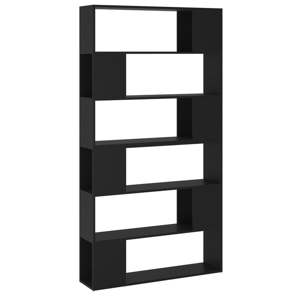 vidaXL Bookcase Room Divider Black 100x24x188 cm