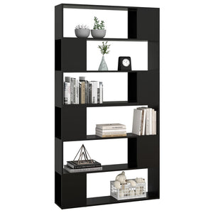 vidaXL Bookcase Room Divider Black 100x24x188 cm