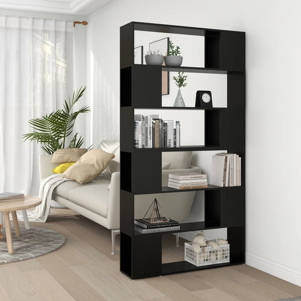 vidaXL Bookcase Room Divider Black 100x24x188 cm