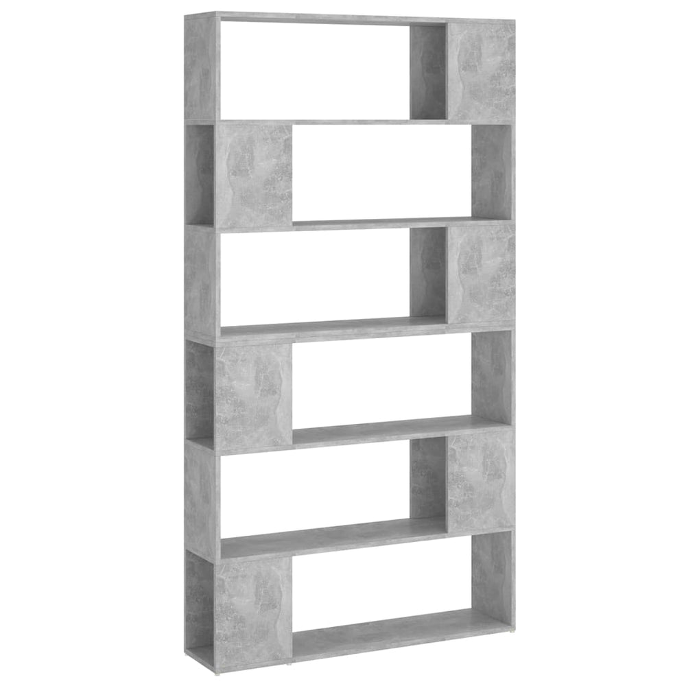 vidaXL Bookcase Room Divider Concrete Grey 100x24x188 cm