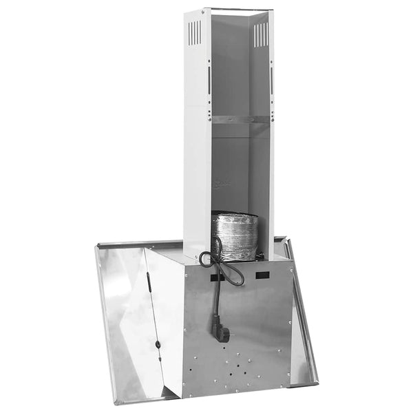 vidaXL Range Hood 60 cm Stainless Steel and Tempered Glass Silver