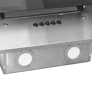 vidaXL Range Hood 60 cm Stainless Steel and Tempered Glass Silver