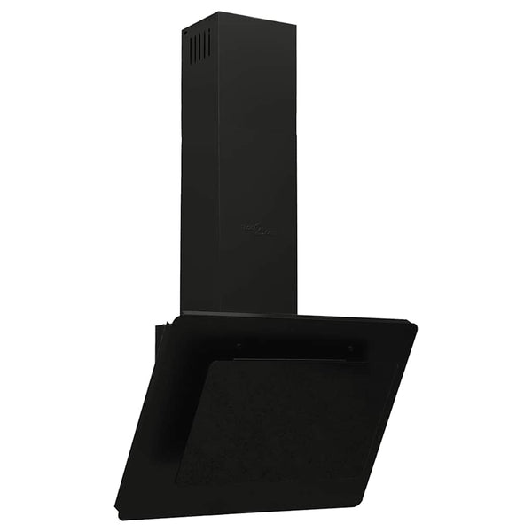 vidaXL Range Hood 60 cm Stainless Steel and Tempered Glass Black
