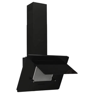 vidaXL Range Hood 60 cm Stainless Steel and Tempered Glass Black