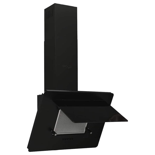 vidaXL Range Hood 60 cm Stainless Steel and Tempered Glass Black
