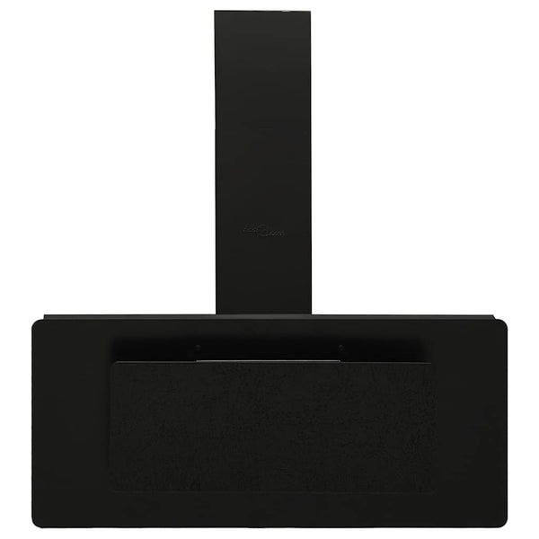 vidaXL Range Hood 90 cm Stainless Steel and Tempered Glass Black