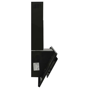 vidaXL Range Hood 90 cm Stainless Steel and Tempered Glass Black
