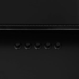 vidaXL Range Hood 90 cm Stainless Steel and Tempered Glass Black