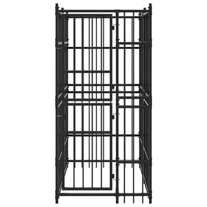 vidaXL Outdoor Dog Kennel Steel 1.84 m²