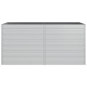 vidaXL Garden Raised Bed 160x80x77 cm Galvanized Steel Silver