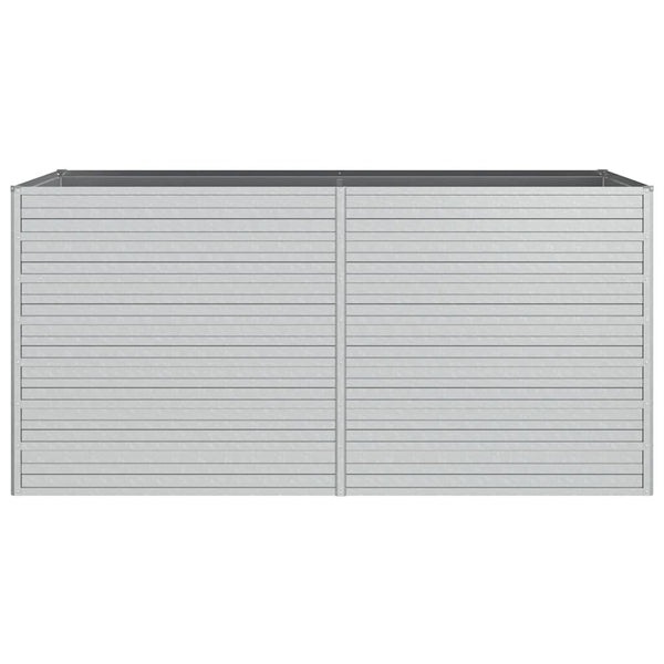vidaXL Garden Raised Bed 160x80x77 cm Galvanized Steel Silver