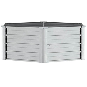 vidaXL Raised Garden Bed 129x45 cm Galvanized Steel Silver