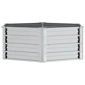 vidaXL Raised Garden Bed 129x45 cm Galvanized Steel Silver