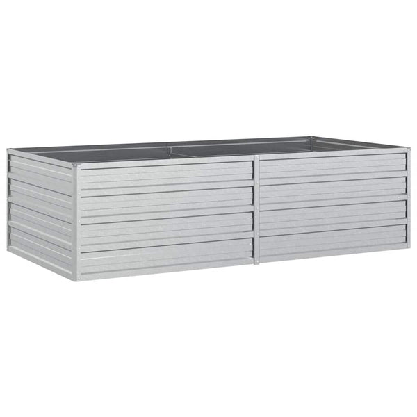 vidaXL Raised Garden Bed 160x80x45 cm Galvanized Steel Silver