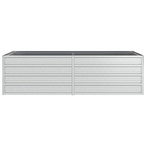 vidaXL Raised Garden Bed 160x80x45 cm Galvanized Steel Silver